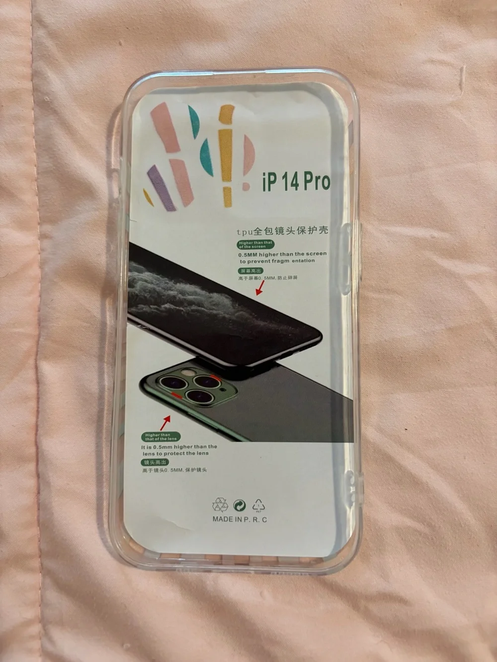 iPhone 14Pro clear sun and rainbow phone case